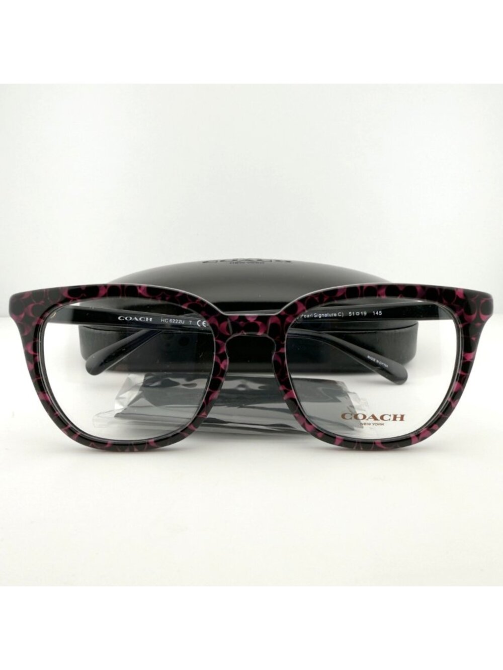Coach HC6222U 5783 Eyeglasses Frames Ruby Pearl Signature C 51-19-145